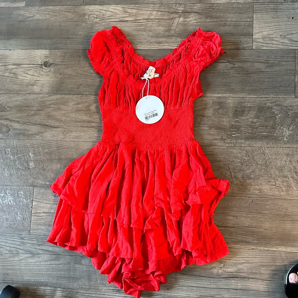 Princess Polly, The Love Galore Romper, Size: 8, Color: Red